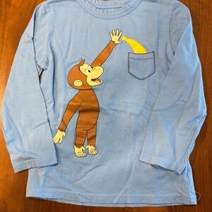 Curious George Kids Blue Long Sleeve Shirt